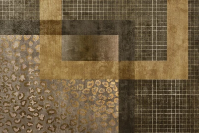 Sample sale Vintage look vloerkleed bruin / grijs 230cm x 160cm (showroom model)