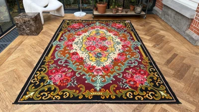 Rozenkelim authentiek, handgeweven in Moldavië 16011 288cm x 192cm  