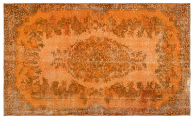 Vintage vloerkleed oranje 18192 268cm x 164cm