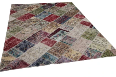 patchwork vloerkleed diverse kleuren nr.19360 290cm x 200cm