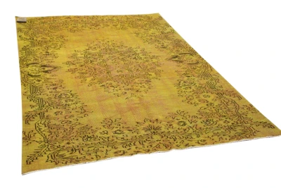 Vintage vloerkleed okergeel 22802 263cm x 184cm