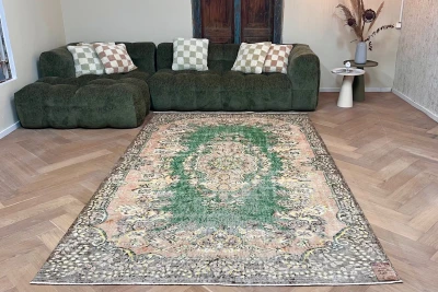 Vintage vloerkleed 27181 302cm x 182cm