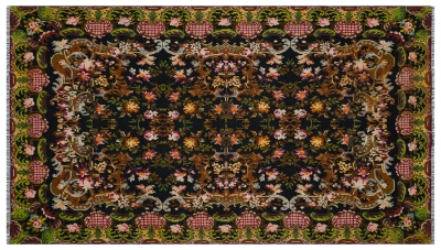 Rozenkelim authentiek, handgeweven in Moldavië 29554 340cm x 191cm 