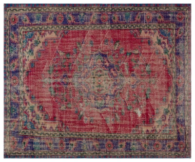 Vintage vloerkleed rood nr.33428 240cm x 190cm