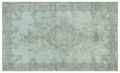 Vintage vloerkleed groen 34396 287cm x 166cm