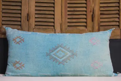 Sabra Kussen uit Marokko blauw 100cm x 50cm incl vulling nr. 58159