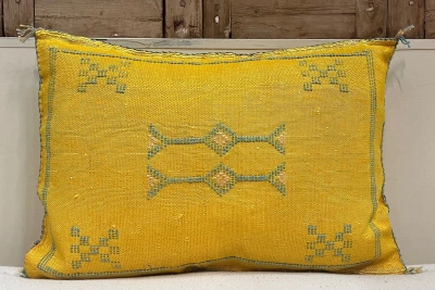 Sabra Kussen uit Marokko geel 60cm x 40cm incl vulling nr.61183