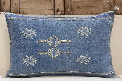 Sabra Kussen uit Marokko blauw 60cm x 40cm incl vulling nr.61210