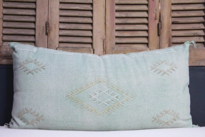 Sabra Kussen uit Marokko groen 100cm x 50cm incl vulling nr. 80210