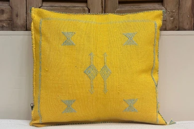 Sabra Kussen uit Marokko geel 45cm x 45cm incl vulling nr.94061