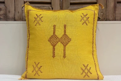Sabra Kussen uit Marokko geel 45cm x 45cm incl vulling nr.94063