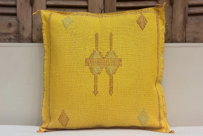 Sabra Kussen uit Marokko geel 45cm x 45cm incl vulling nr.94064