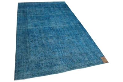 vintage vloerkleed blauw 295cm x 180cm
