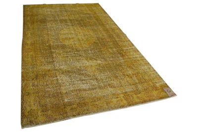 geel vintage vloerkleed 308cm x 192cm  