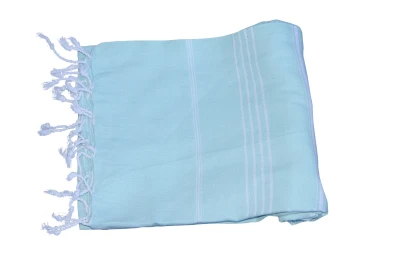 Hamamdoek licht turquoise  100% katoen (180cm x 100cm)