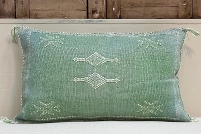 Sabra Kussen uit Marokko groen 60cm x 40cm incl vulling nr.61240