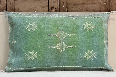 Sabra Kussen uit Marokko groen 60cm x 40cm incl vulling nr.61243