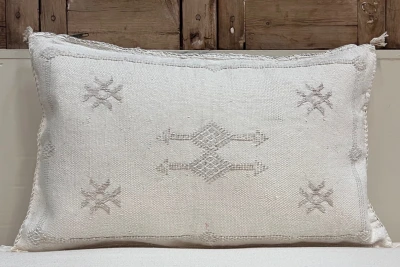 Sabra Kussen uit Marokko wit 60cm x 40cm incl vulling nr.61253