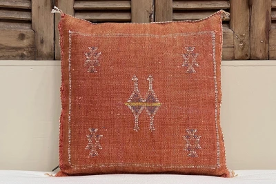 Sabra Kussen uit Marokko oranje 45cm x 45cm incl vulling nr.94127