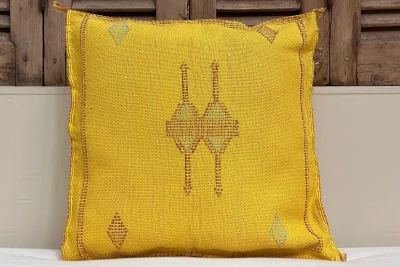Sabra Kussen uit Marokko geel 45cm x 45cm incl vulling nr.94144