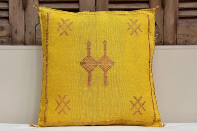 Sabra Kussen uit Marokko geel 45cm x 45cm incl vulling nr.94145