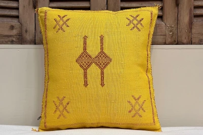 Sabra Kussen uit Marokko geel 45cm x 45cm incl vulling nr.94152