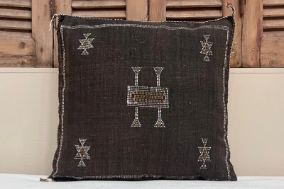 Sabra Kussen uit Marokko zwart 45cm x 45cm incl vulling nr.94157