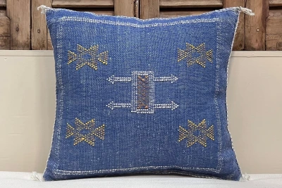 Sabra Kussen uit Marokko blauw 45cm x 45cm incl vulling nr.94171