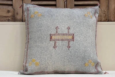 Sabra Kussen uit Marokko grijs / blauw 45cm x 45cm incl vulling nr.95120