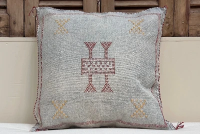 Sabra Kussen uit Marokko grijs / blauw 45cm x 45cm incl vulling nr.95124