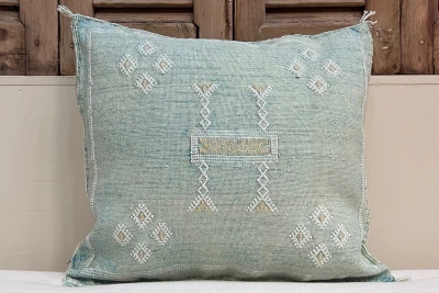 Sabra Kussen uit Marokko blauw / groen 45cm x 45cm incl vulling nr.95130