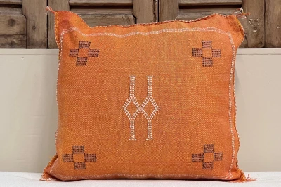 SALE Sabra Kussen uit Marokko oranje 45cm x 45cm incl vulling nr.95133