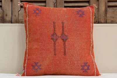 Sabra Kussen uit Marokko oranje 45cm x 45cm incl vulling nr.95148