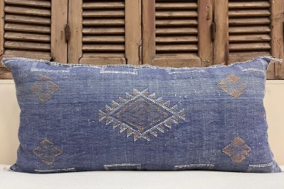 Sabra Kussen uit Marokko blauw 100cm x 50cm incl vulling nr.63059