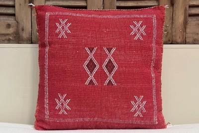Sabra Kussen uit Marokko rood 45cm x 45cm incl vulling nr.64048
