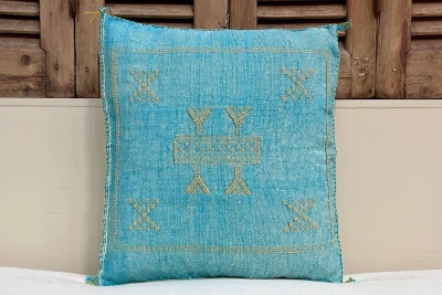 Sabra Kussen uit Marokko blauw 45cm x 45cm incl vulling nr.64051