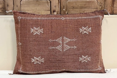 Sabra Kussen uit Marokko bruin 60cm x 40cm incl vulling nr.93275