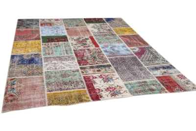 patchwork vloerkleed diverse kleuren nr.21897 306cm x 244cm
