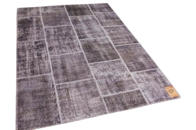 Patchwork vloerkleed grijs 10778 235cm x 165cm 