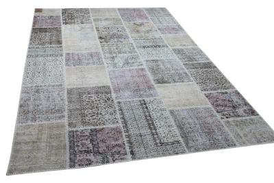 patchwork vloerkleed beige nr.11492 300cm x 200cm