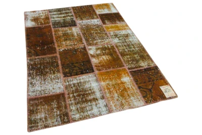 Bruin patchwork vloerkleed 200cm x 140cm showroom model