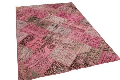 patchwork vloerkleed oudroze 230cm x 160cm