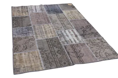 patchwork vloerkleed grijs nr.33243 230cm x 160cm 