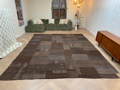 patchwork vloerkleed 400cm x 300cm gemaakt uit antieke vloerkleden