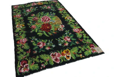 Rozenkelim authentiek, handgeweven in Moldavië 15492 248cm x 152cm 