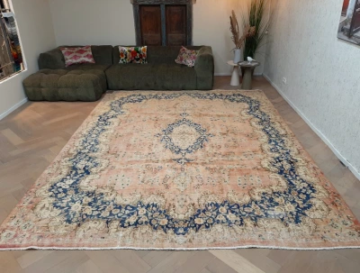 Vintage kirman vloerkleed 65027 392cm x 290cm