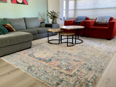 Sale vintage look vloerkleed 170cm x 120cm showroom model