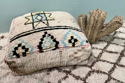 Marokkaanse Poef 60cm x 60cm x 25cm nr: 17514 incl. vulling