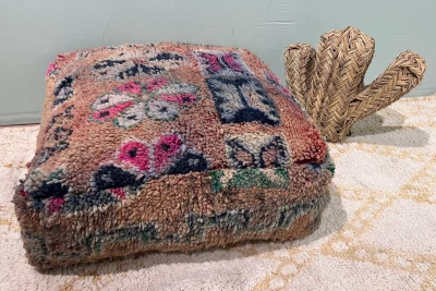 SALE Marokkaanse Poef nr.37402 60cm x 60cm x 25cm inclusief vulling!