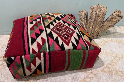 Marokkaanse Poef nr.77809 60cm x 60cm x 25cm incl. vulling